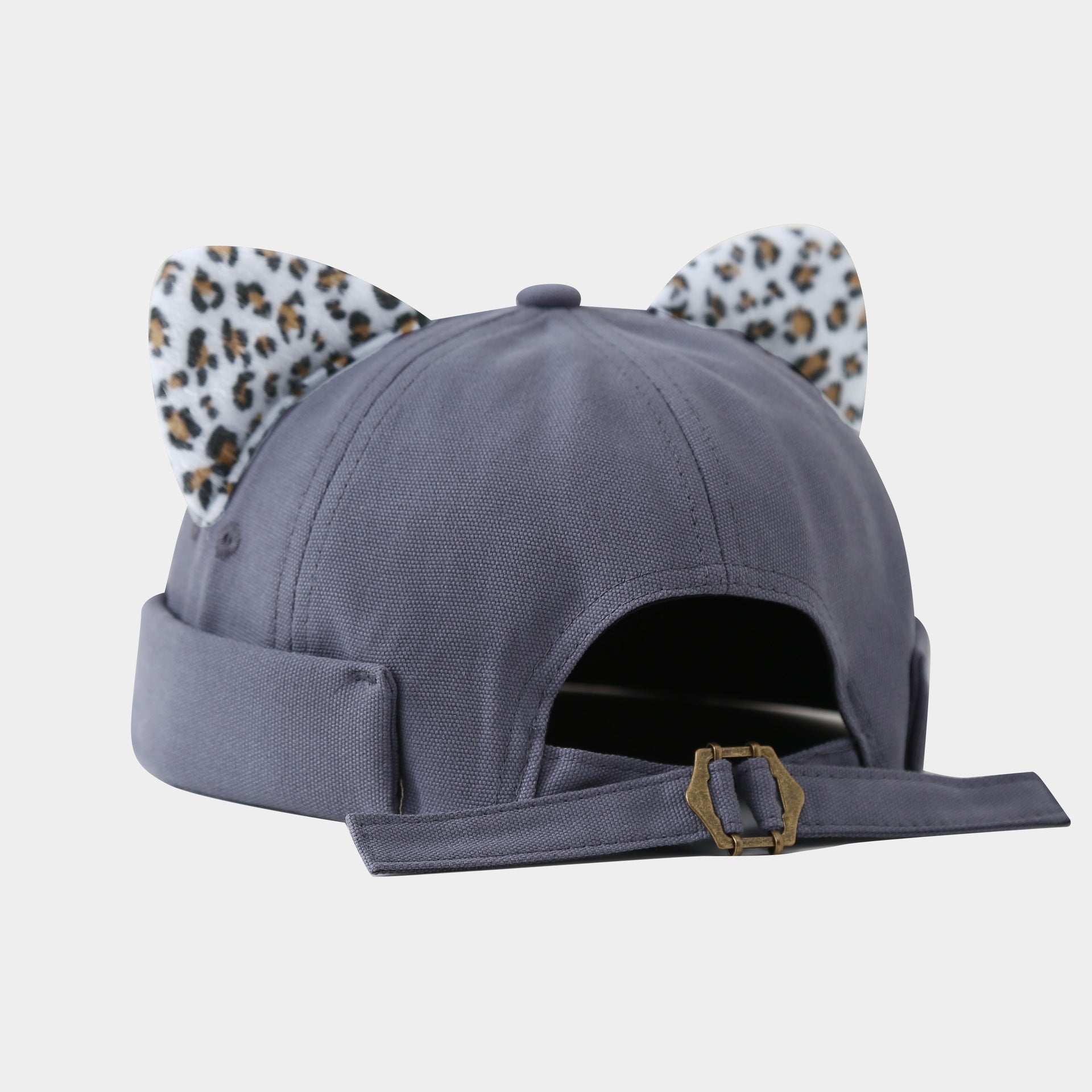 Wholesale Literary Fresh Fashion Leopard Print Ear Melon Cap Land Cap Sailor Cap
